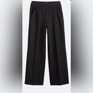 NWT Dictionary Black Wide Leg Pants Pull On High Rise Stretch M